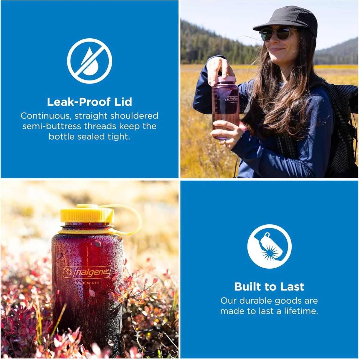 Nalgene Wide Mouth 1 L — Also a hot water bottle in your sleeping bag