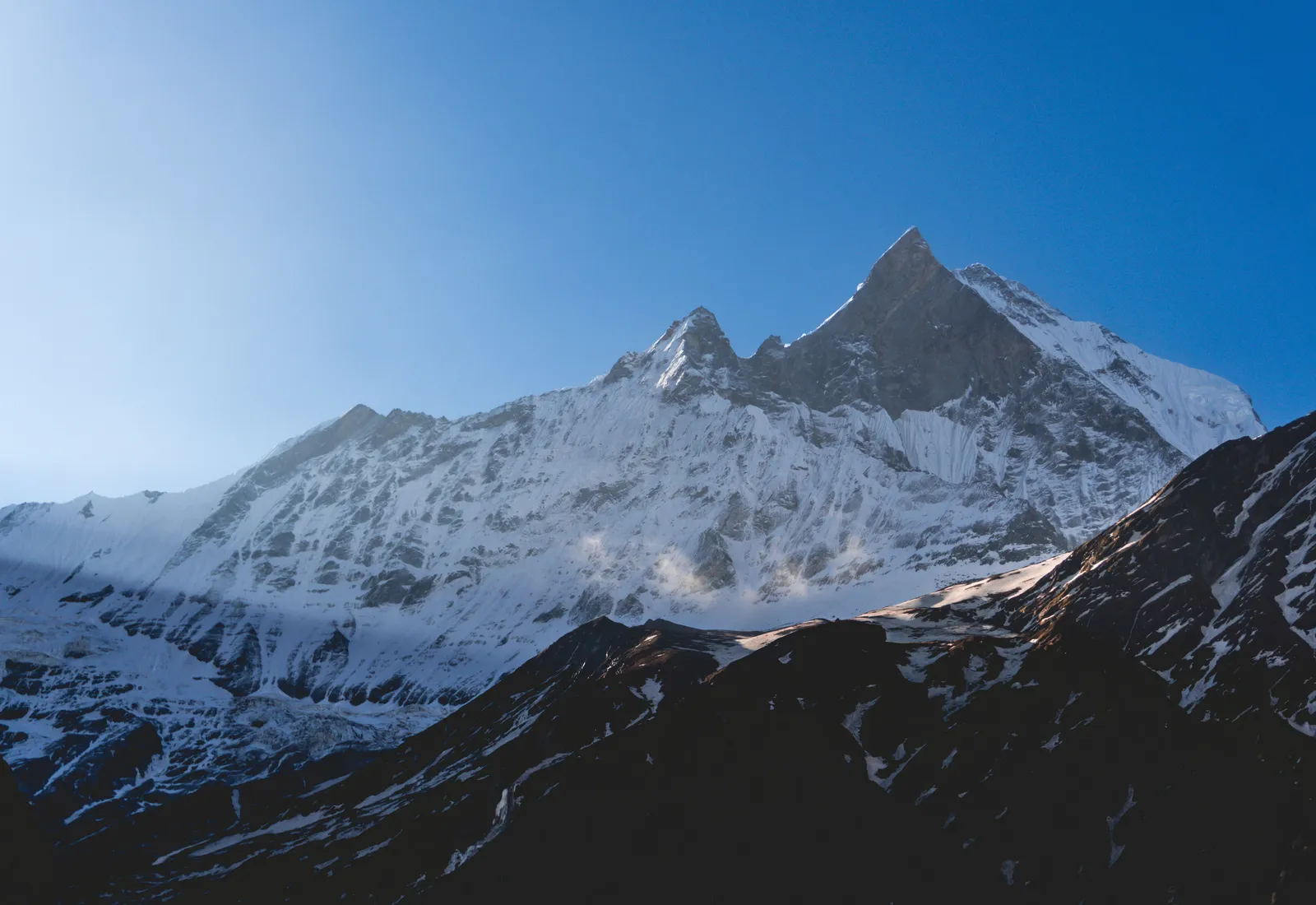 Machapuchare, the Fishtail peak, in morning light