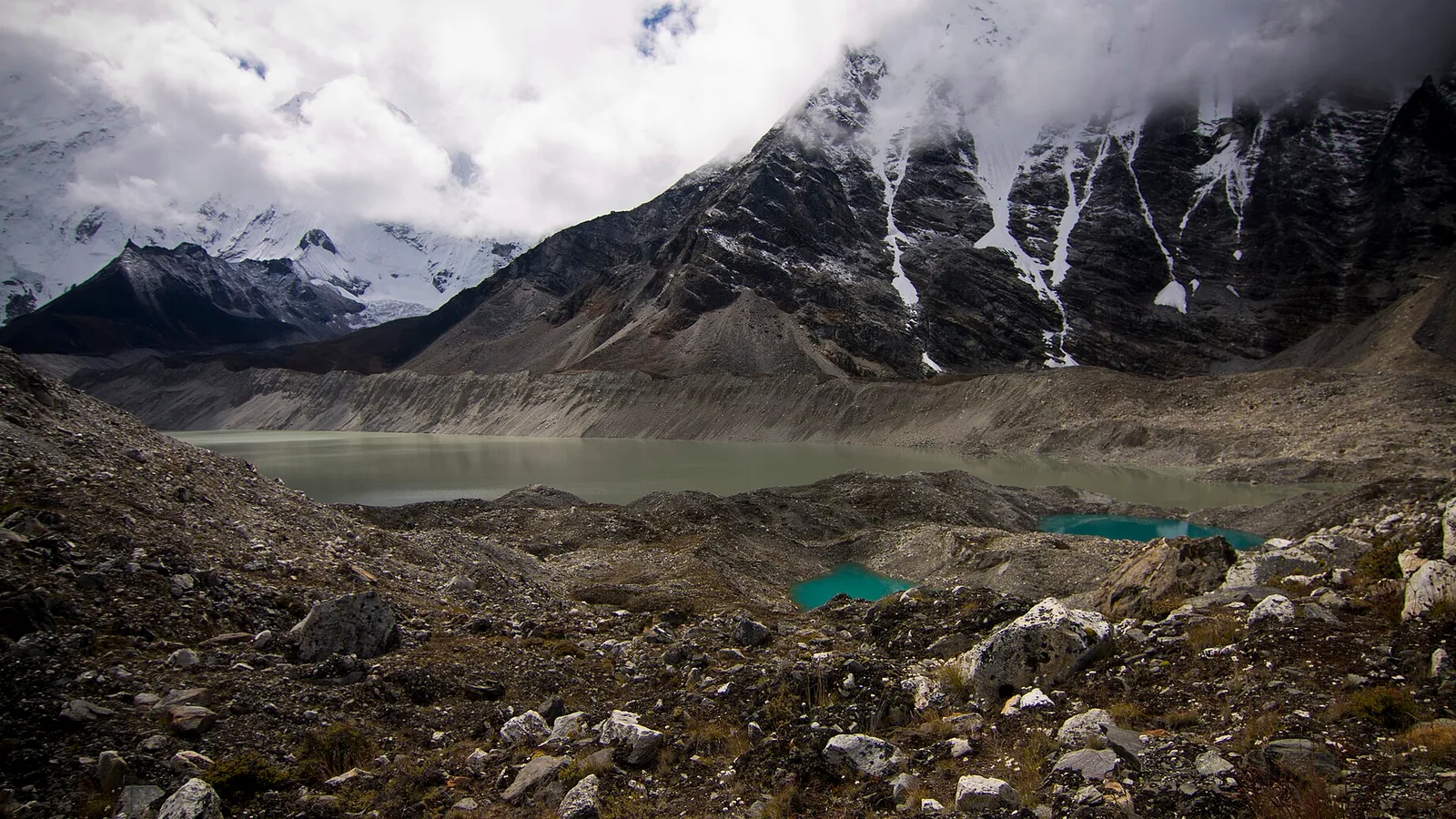 Imja Tsho, a fast-growing moraine-dammed glacial lake in the Everest region of Nepal