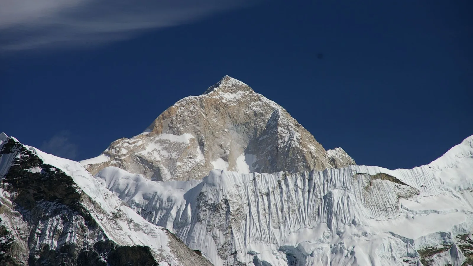 Mount Makalu (8,485 m) above the Barun valley and Makalu Base Camp in Sankhuwasabha, far-eastern Nepal — reached via Tumlingtar and unaffected by the 2026 Rasuwa flood