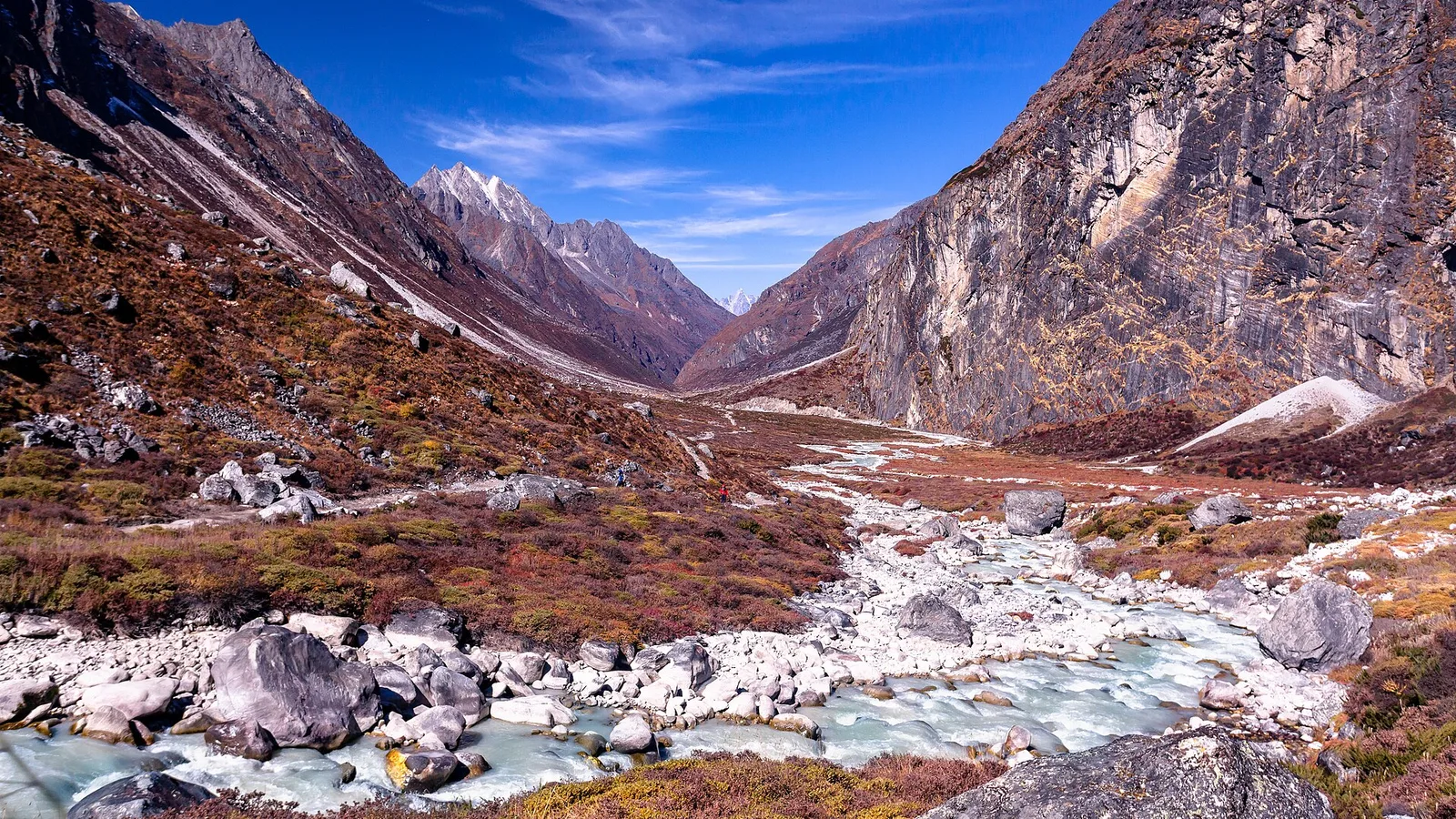 The remote Rolwaling valley below Gaurishankar in Dolakha district, eastern Nepal, drained by the Rolwaling Khola and Tama Koshi — a separate river system reached via Charikot, well away from the flood-hit Rasuwa / Bhote Koshi corridor and unaffected by the 2026 floods