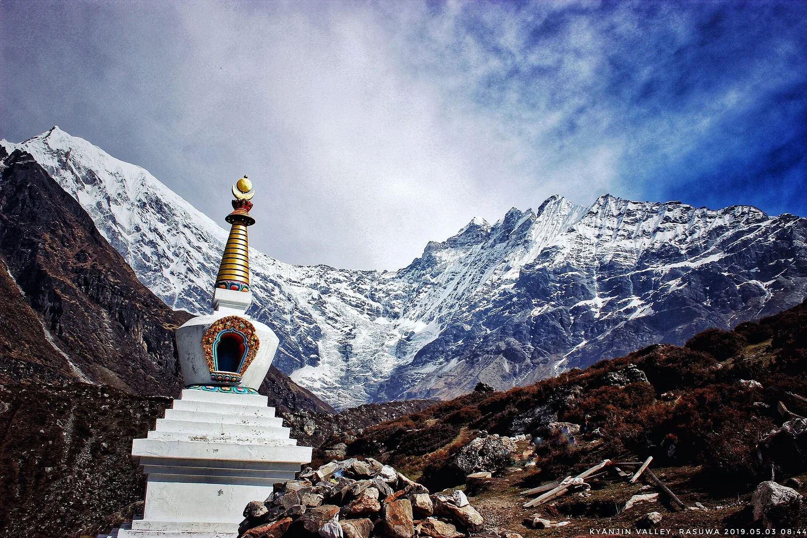 The Langtang Valley and Kyanjin region, rebuilt after the 2015 earthquake, Nepal