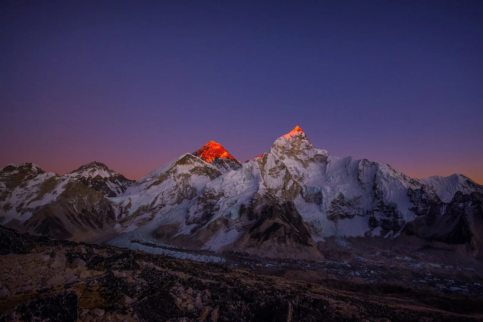Mount Everest, the highest mountain on Earth