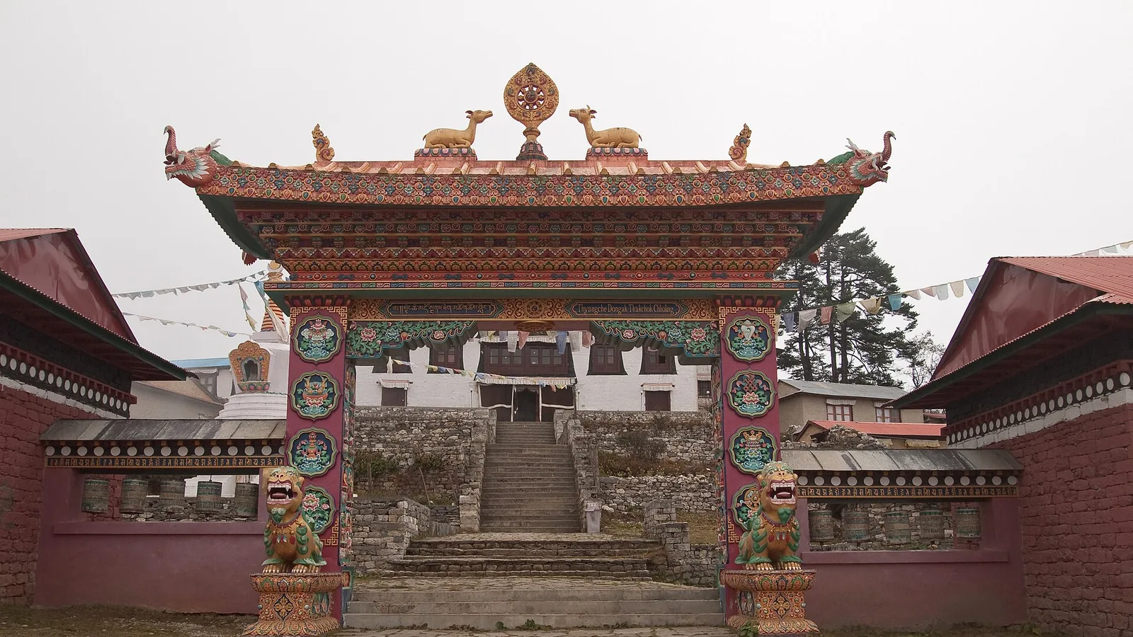 Tengboche Monastery beneath the Himalaya in the Khumbu, the spiritual heart of Sherpa Buddhist life