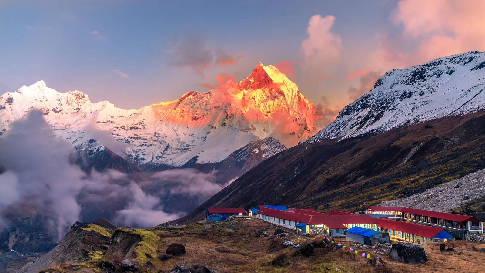 Evening view of Annapurna Base Camp