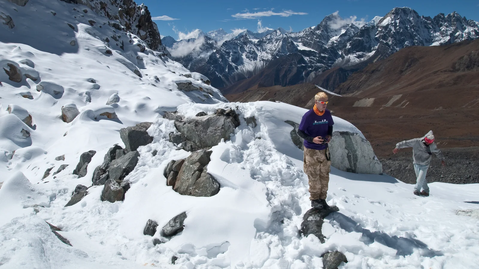 Himalayas, Cho La Pass, Trekkers, Nepal