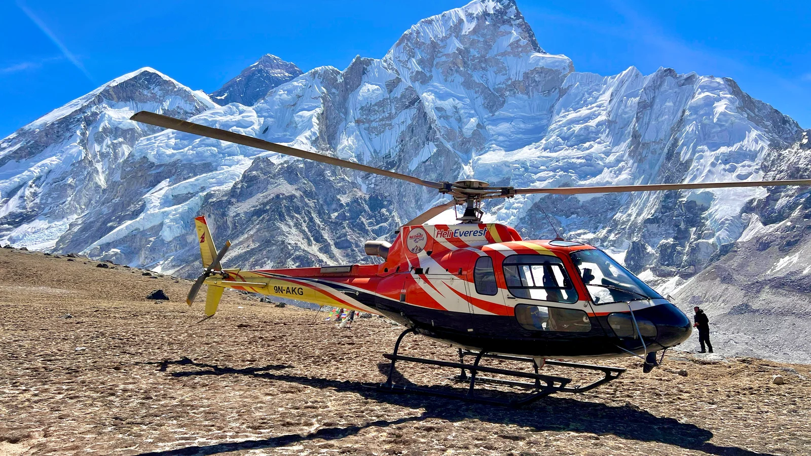 Helicopter at Mount Everest